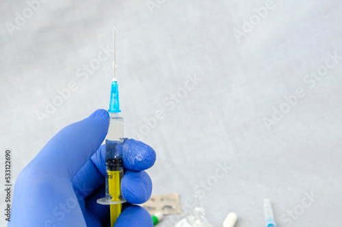 syringe with liquid