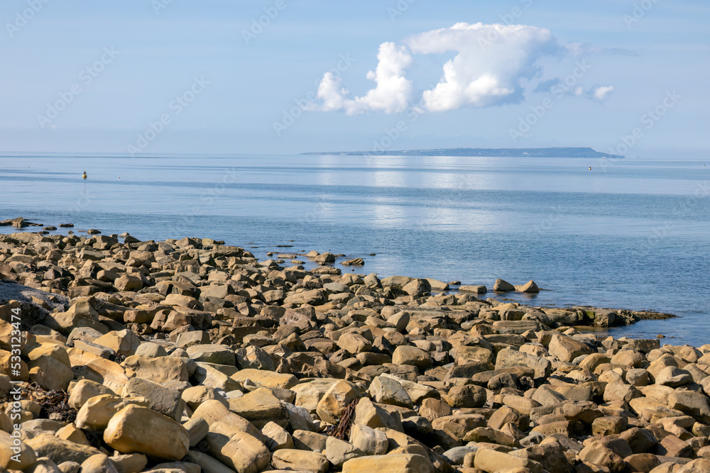View of Kimmeridge Bay on the Isle of Purbeck in Dorset View of Kimmeridge Bay on the Isle of Purbeck in Dorset