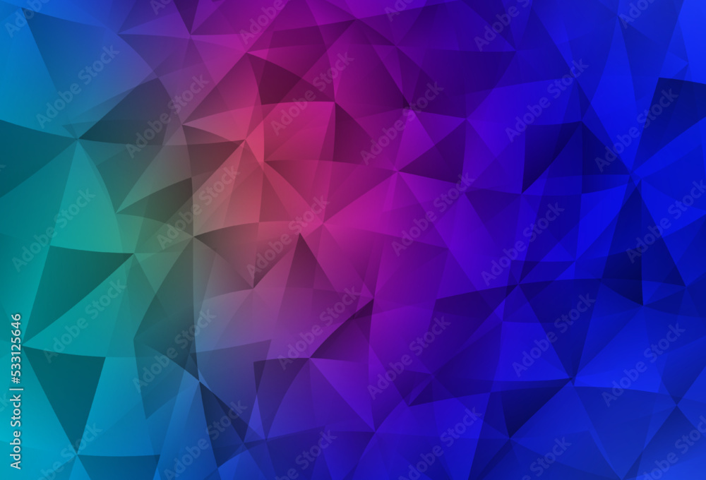 Light Blue, Red vector pattern with polygonal style.