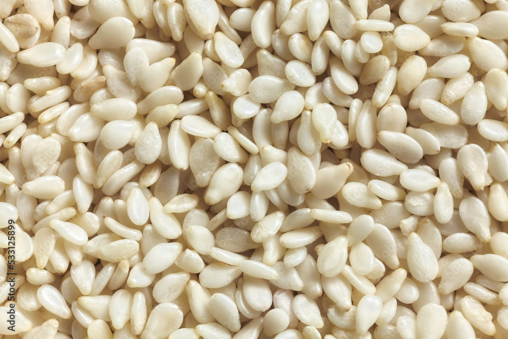Close up picture of sesame seeds.
