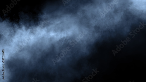 Overlays fog isolated on black background. Paranormal mystic smoke, clouds for movie scenes. © Victor