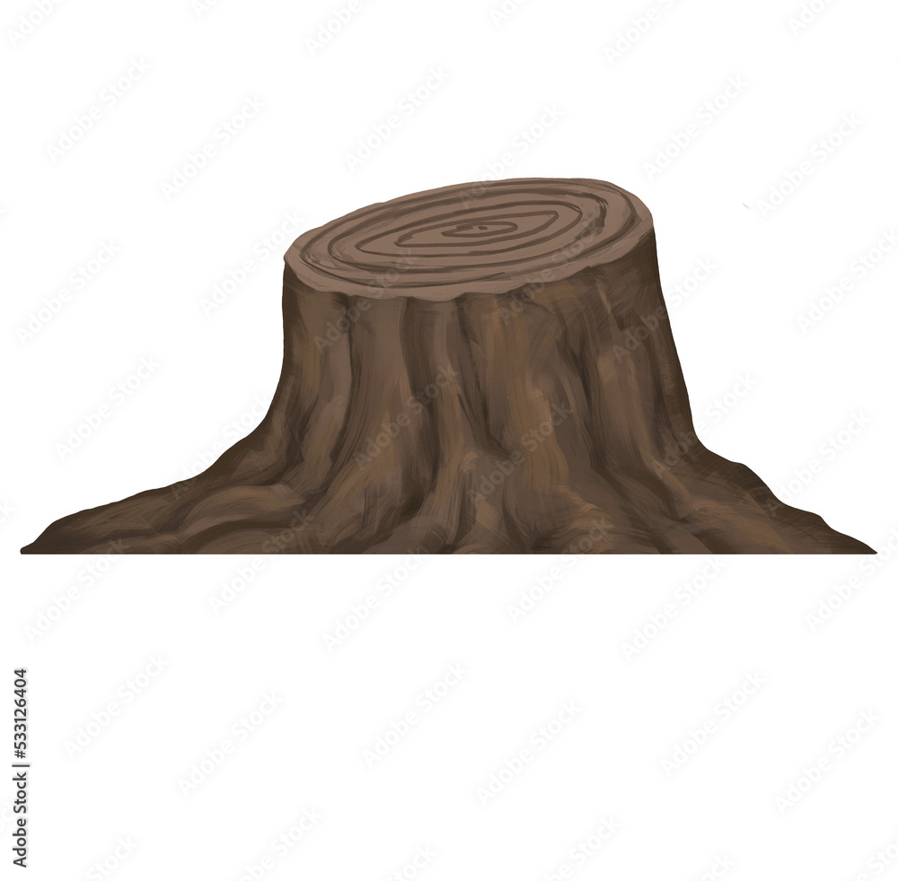 sawn off brown bark tree trunk stump hand drawn illustration isolated PNG
sawn off brown bark tree trunk stump hand drawn illustration isolated PNG