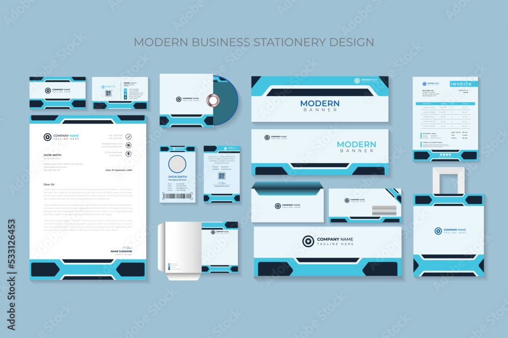 Premium Modern corporate Stationary design Vector file. Premium Modern corporate Stationary design Vector file.
