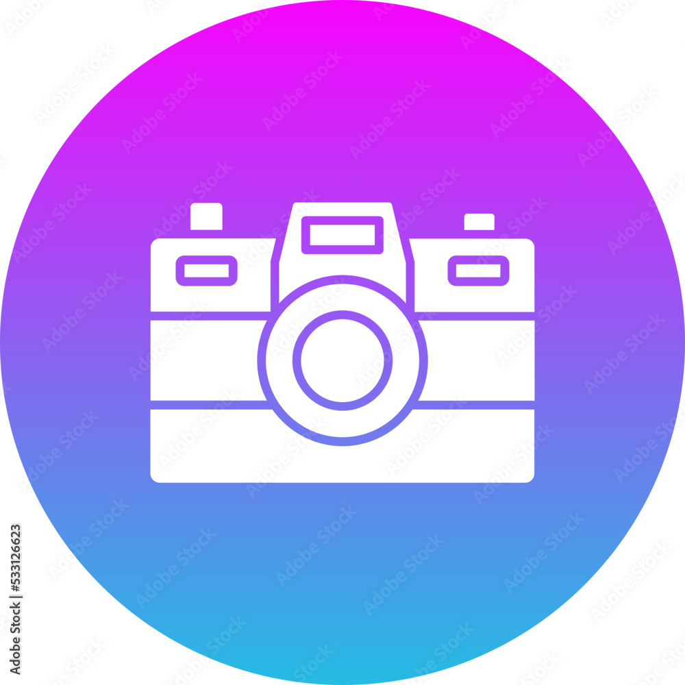 Camera Gradient Circle Glyph Inverted Icon Camera Gradient Circle Glyph Inverted Icon