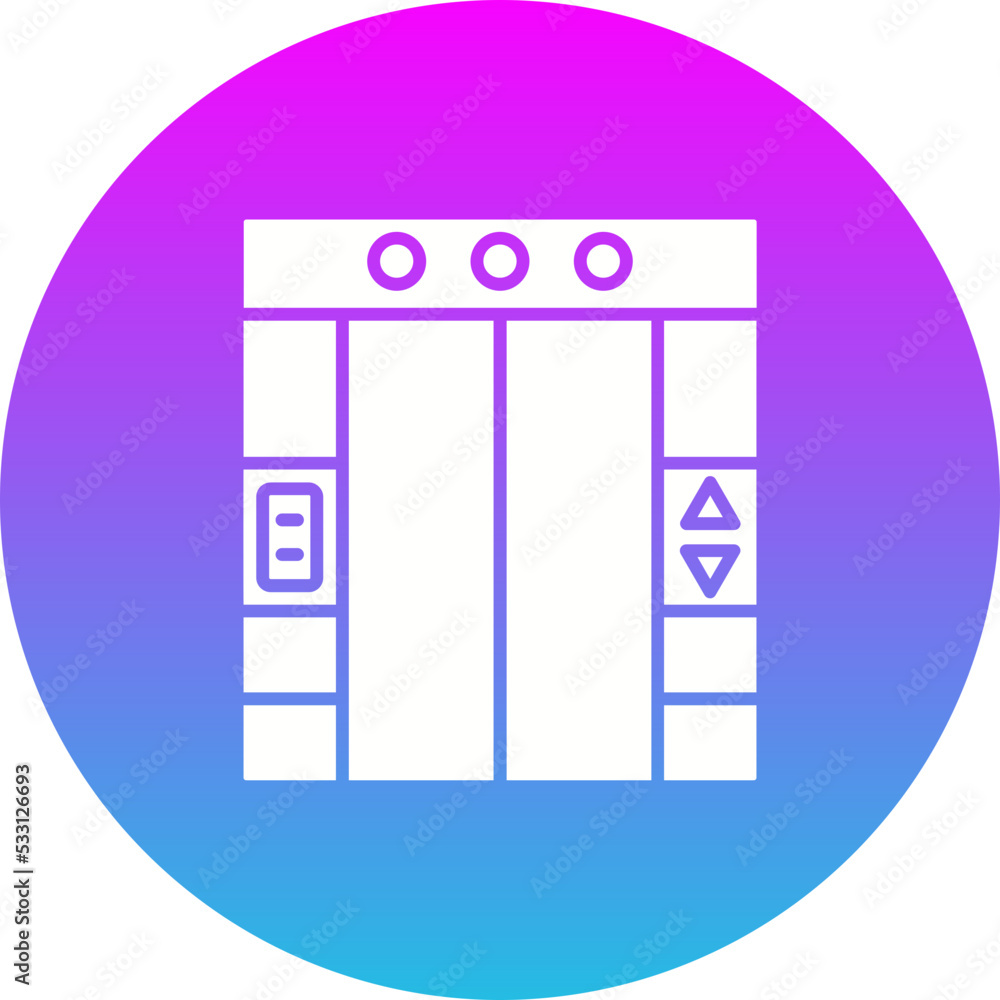 Elevator Gradient Circle Glyph Inverted Icon Elevator Gradient Circle Glyph Inverted Icon