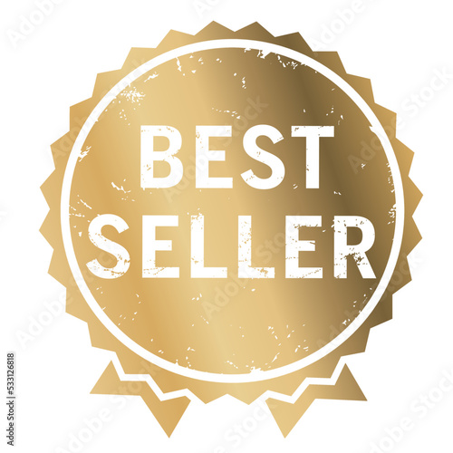 Button Bestseller golden mit Bändern zerkratzt
