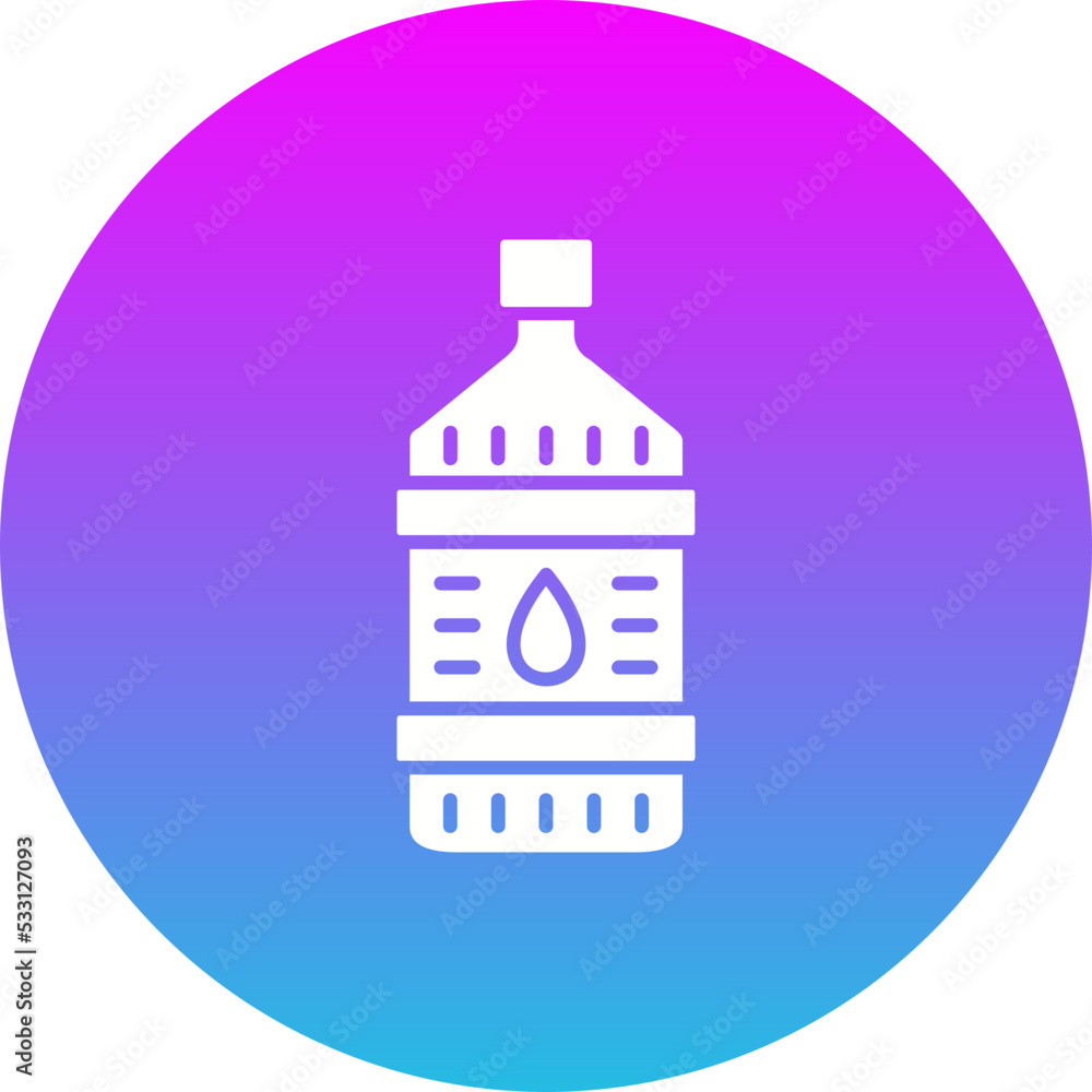 Oil Bottle Gradient Circle Glyph Inverted Icon