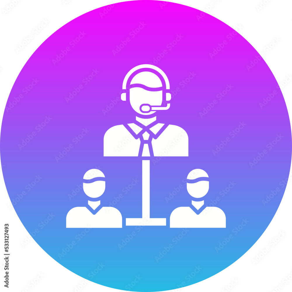 Supervisor Gradient Circle Glyph Inverted Icon Supervisor Gradient Circle Glyph Inverted Icon