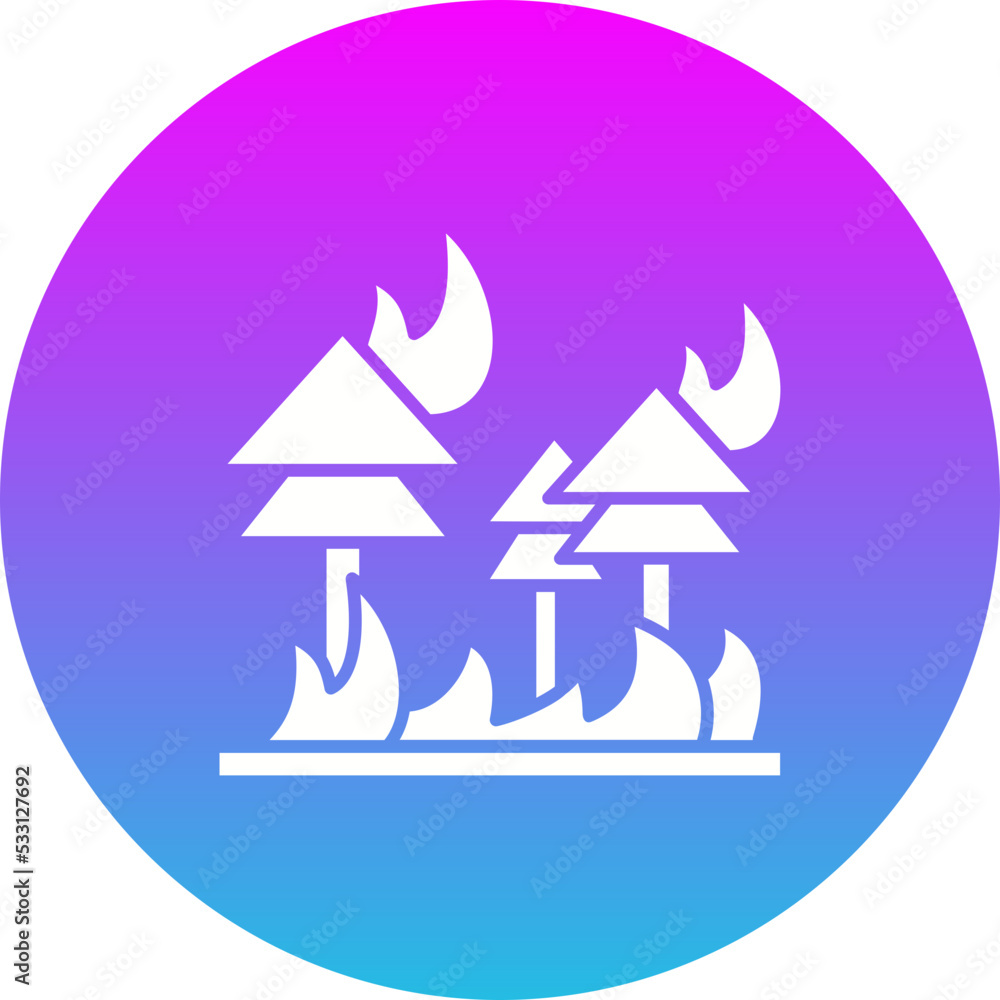 Wildfire Gradient Circle Glyph Inverted Icon Wildfire Gradient Circle Glyph Inverted Icon