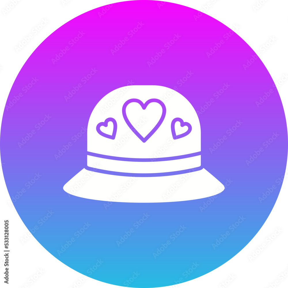 Hat Gradient Circle Glyph Inverted Icon Hat Gradient Circle Glyph Inverted Icon