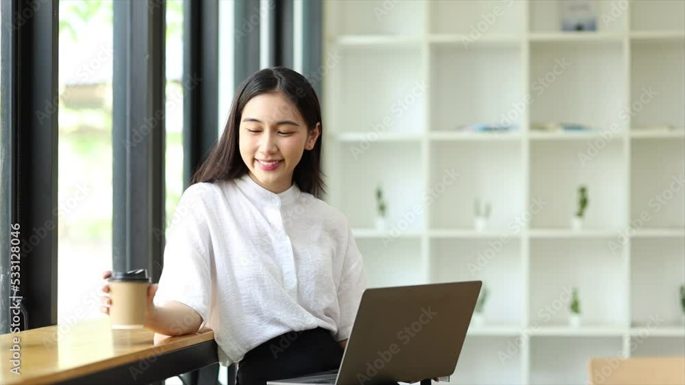 Beautiful Asian woman is a businesswoman who leads a new generation of startups, a woman who runs and manages a business plan to build confidence and stability in business, woman-led business concept. Beautiful Asian woman is a businesswoman who leads a new generation of startups, a woman who runs and manages a business plan to build confidence and stability in business, woman-led business concept.
