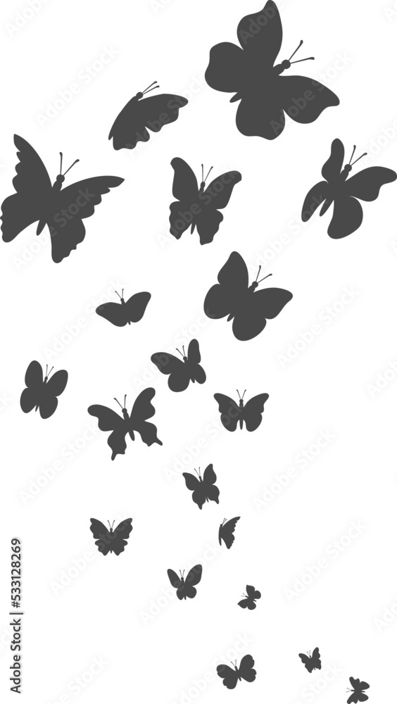Fototapeta premium vector butterfly flight illustration