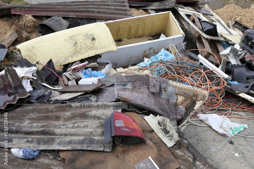 Foto Pile of  bulky waste and garbage