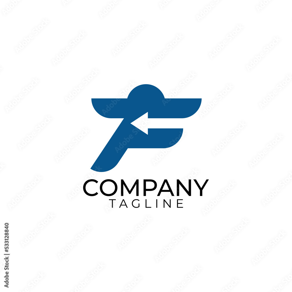 f arrow logo design and premium vector templates