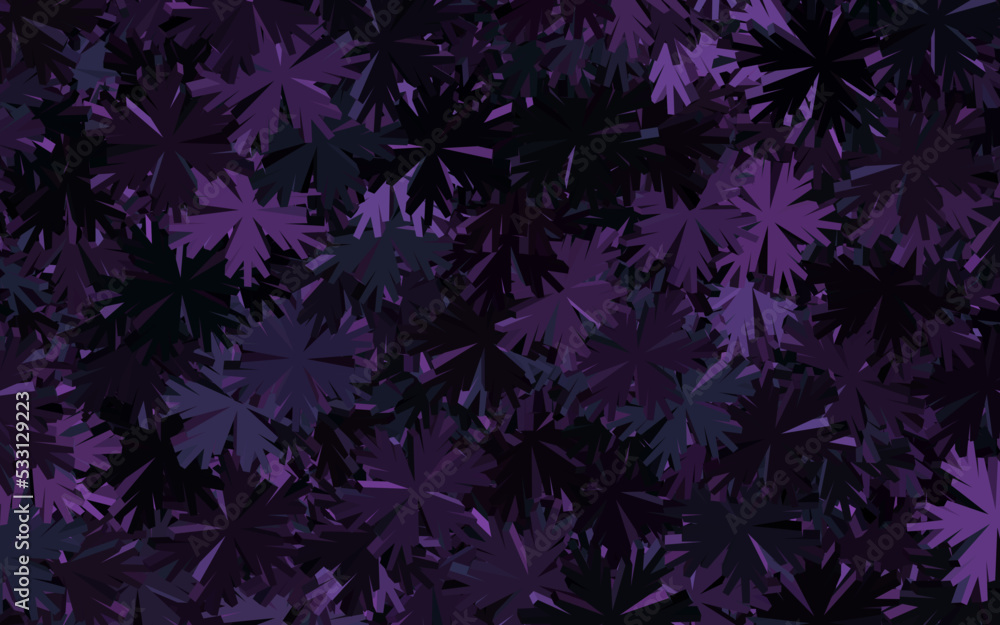 Dark Purple vector elegant template with flowers. Dark Purple vector elegant template with flowers.