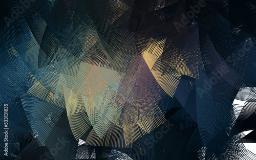 Dark Blue, Yellow vector pattern with random forms.