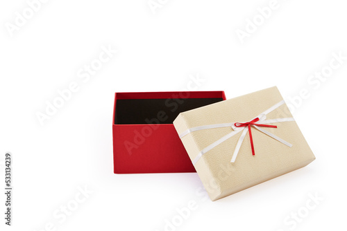 Red Gift Box Isolated on White Background