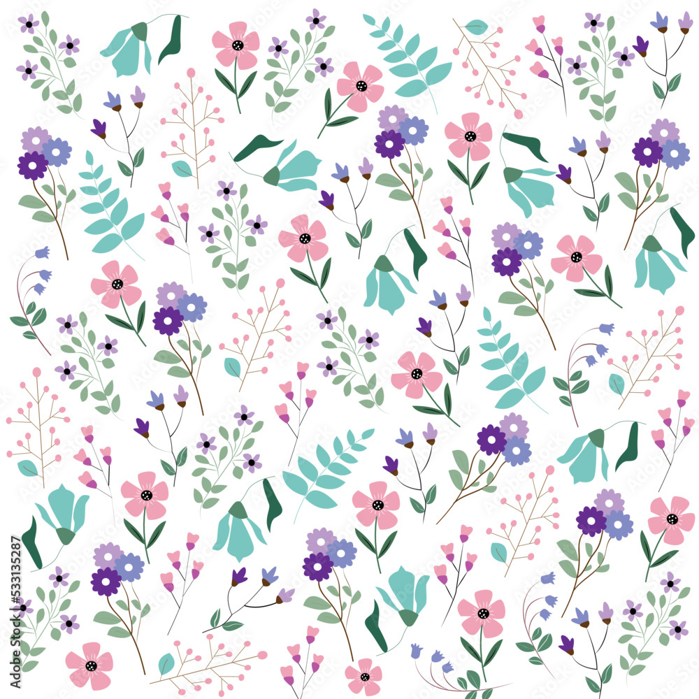 Fondo floral en tonos pastel. Fondo floral en tonos pastel.
