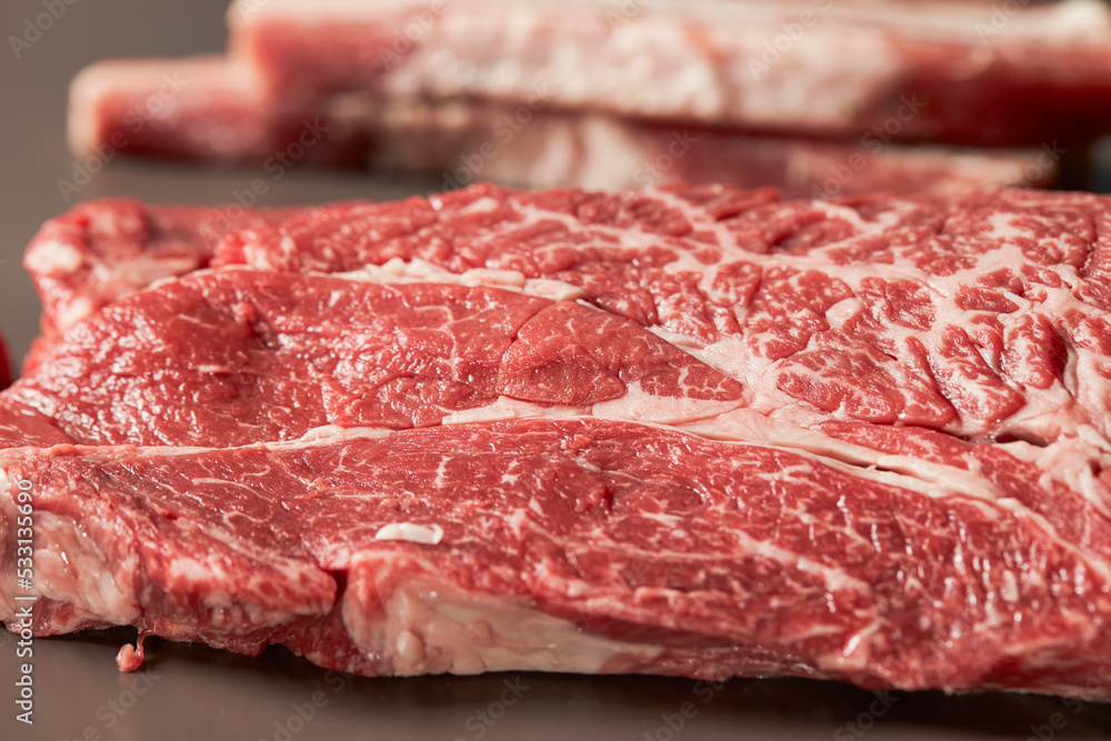 Raw meat in various parts Raw meat in various parts
