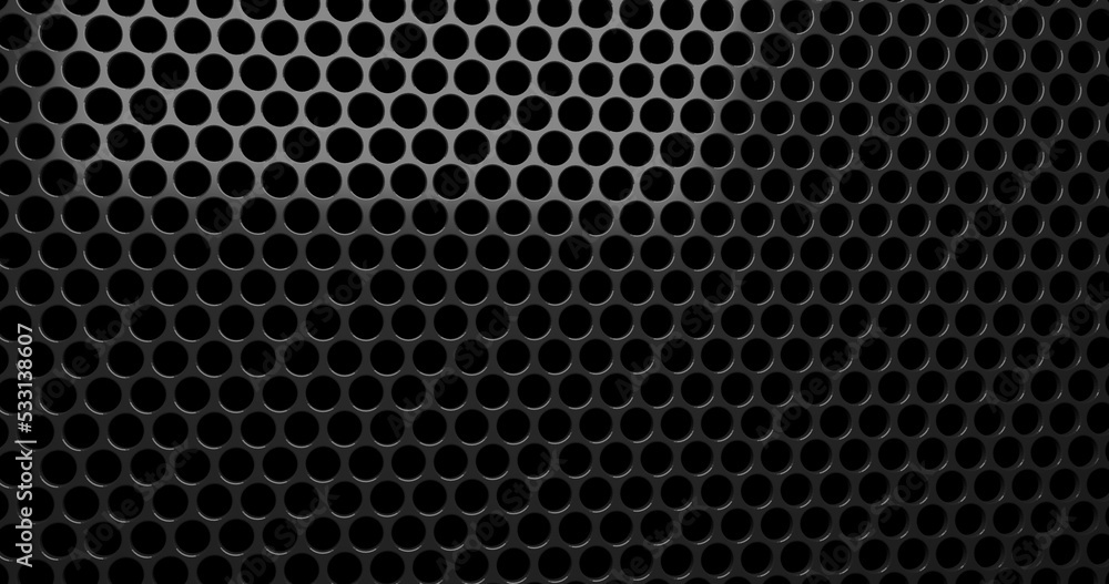 dot grid on black metal 3d dot grid on black metal 3d