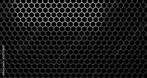 Wallpaper Mural dot grid on black metal 3d Torontodigital.ca