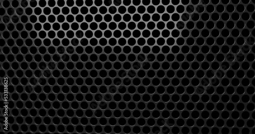 dot grid on black metal 3d