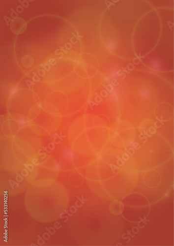 Twinkle Vector Magic Background With Golden Sparkle Circles on Red Gradient. Shiny Sun Texture. Defocused Bokeh Design. Christmass And New Year Frame. Glittery Shimmer Summer Love Page. Valentine Card