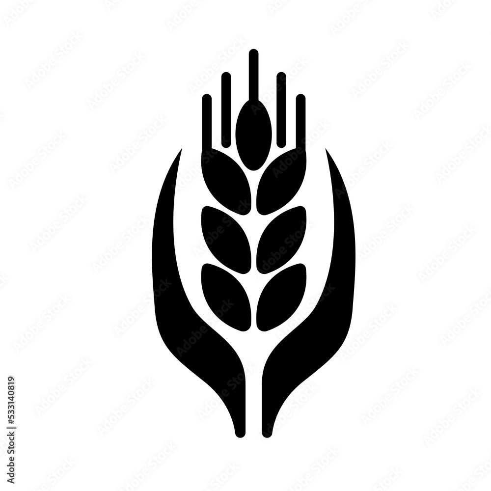 Wheat and grain frame icons. Line whole grain symbol illustration for organic eco business, agriculture, beer, bakery. Gluten-free logo background Wheat and grain frame icons. Line whole grain symbol illustration for organic eco business, agriculture, beer, bakery. Gluten-free logo background