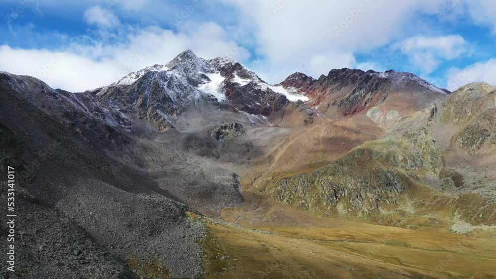 drone flight over mountains Kurzras in South Tyrol drone flight over mountains Kurzras in South Tyrol