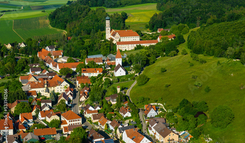 Ausblick auf Mönchsdeggingen im Nördlinger Ries