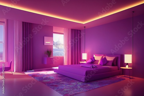 very huge colourful luxurious Bedroom