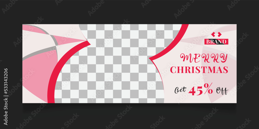 Christmas sale social media post template design and winter festival sale promotion banner