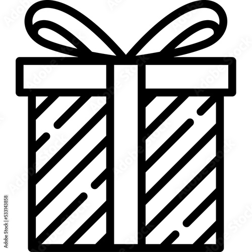 Gift boxes icon. Outline design. For presentation, graphic design.