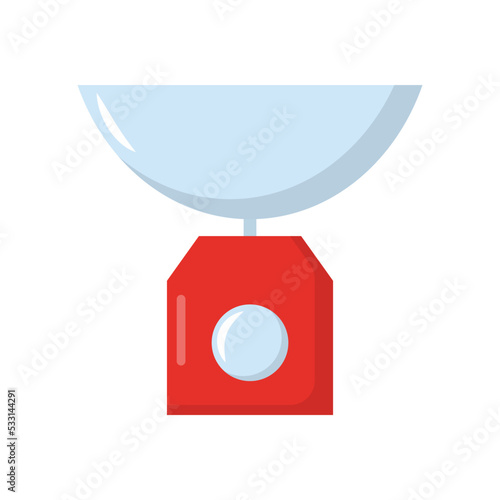Vector graphic of scale. Fruit scale illustration with flat design style. Suitable for content design assets