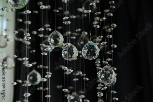 crystal jewelry and decor close-up