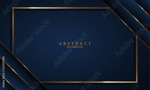 dark blue luxury premium background and gold line.