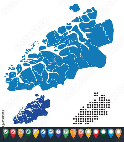 Set maps of Møre og Romsdal region