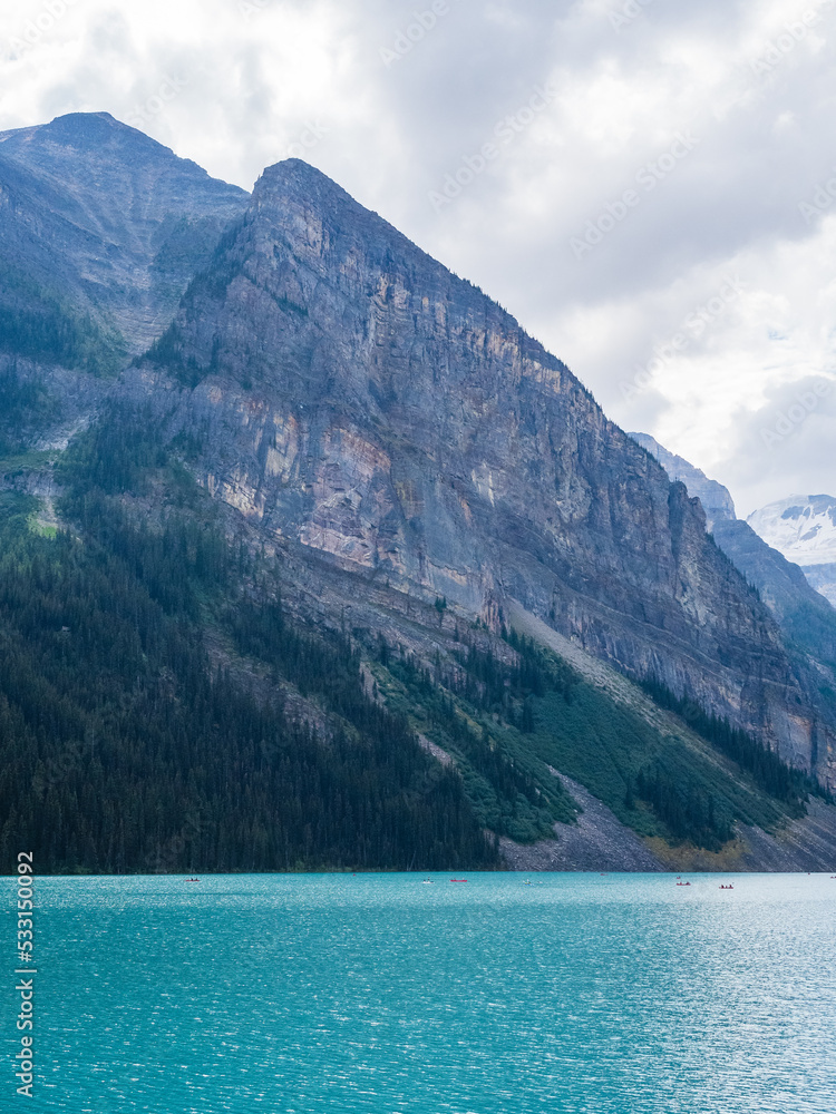 lake louise and mountains in banff national park