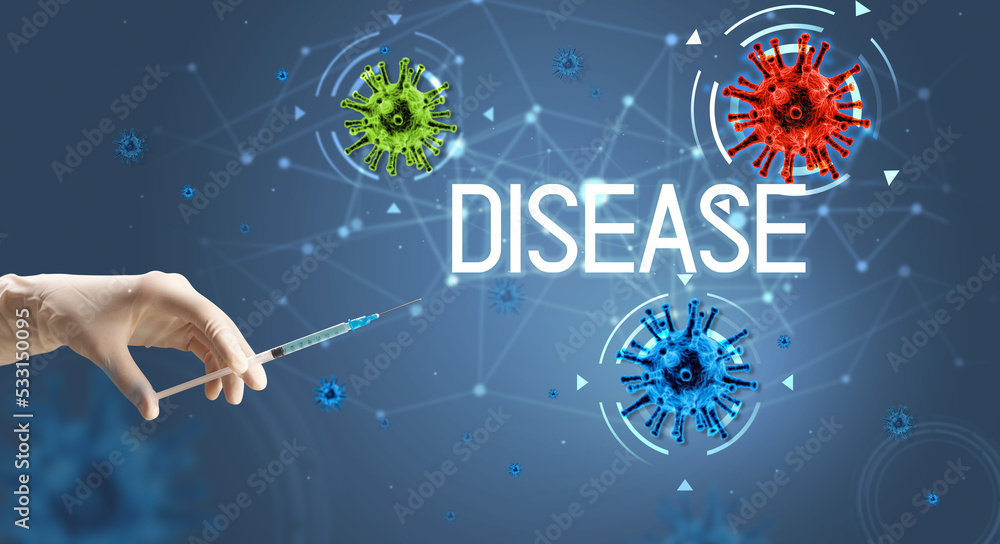 Syringe, medical injection in hand, coronavirus vaccine concept Syringe, medical injection in hand, coronavirus vaccine concept