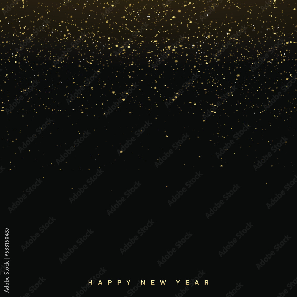 Happy New Year or Xmas card with glowing lights. Vector Happy New Year or Xmas card with glowing lights. Vector