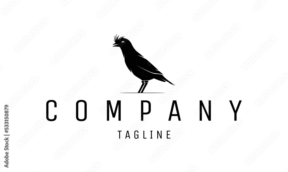 Naklejka premium simple outline bird logo vector