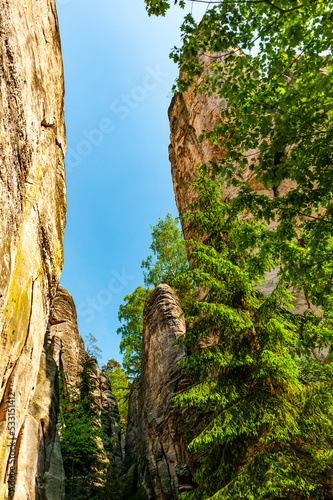Prachovske Skaly, the National Park in Czech republic, near Jicin town, is famous for amazing rock formations
