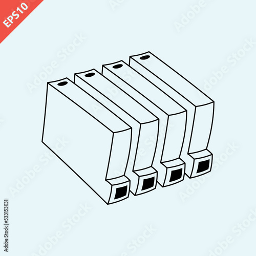 cartridge design vector flat isolated illustration