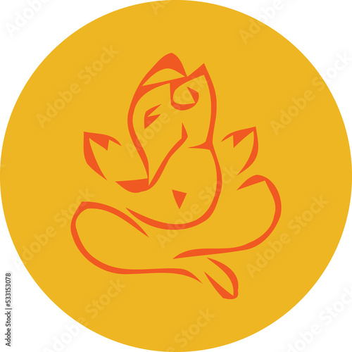 lord ganpati design vector flat isolated illustration