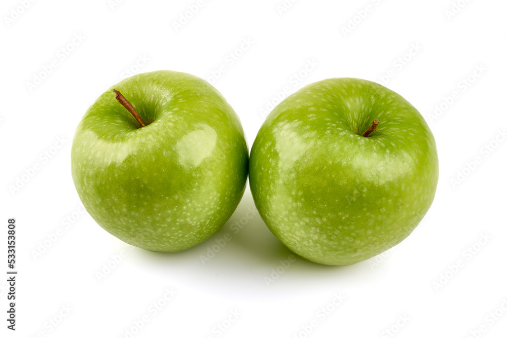 Granny smith apples, isolated on white background. Granny smith apples, isolated on white background.