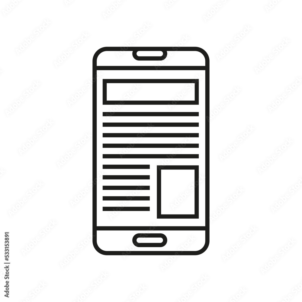 office ui ux line icon