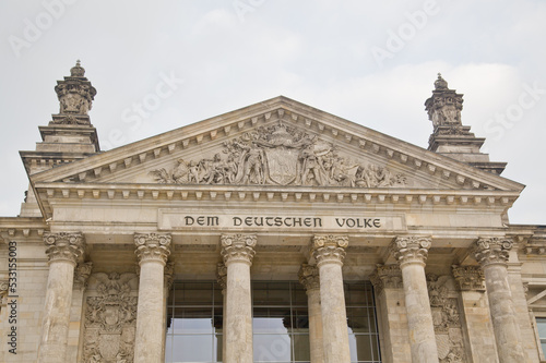 German Parliament, the Reichstag, Building in Berlin.