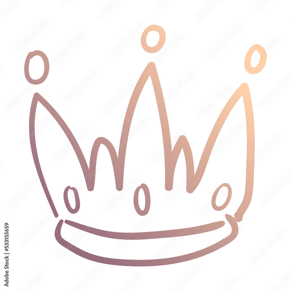 king crown doodle gradient king crown doodle gradient