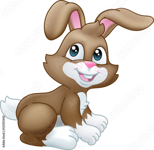 Easter Bunny Rabbit Cartoon Character Mascot