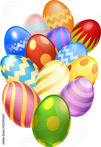 Easter Eggs Background Cartoon photo